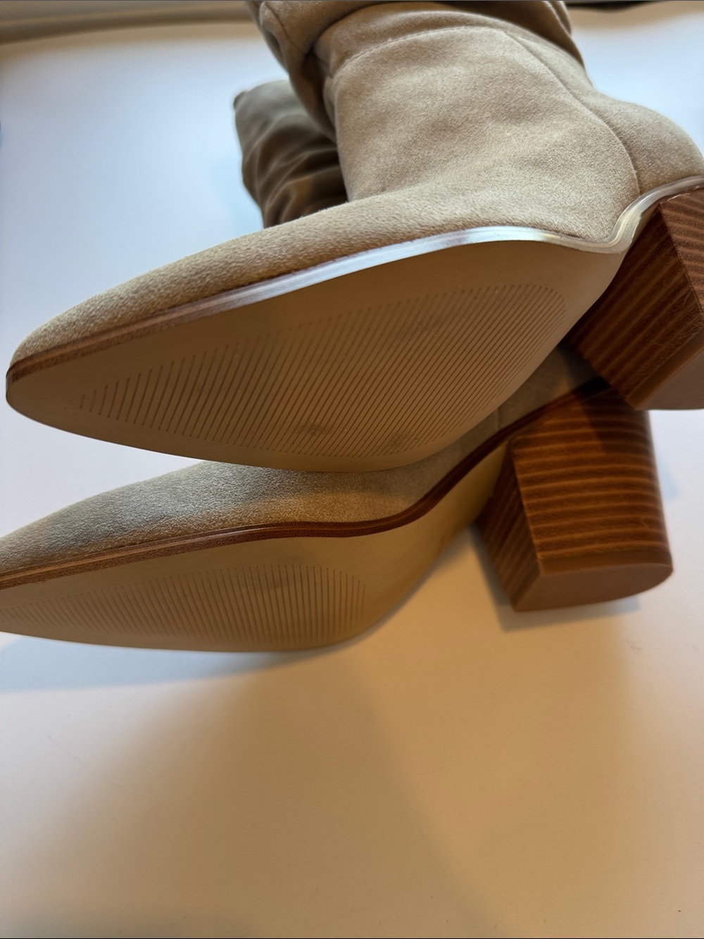 Nine West Kadon Tan Suede Western Style Slouchy Boot - Picture 5 of 5